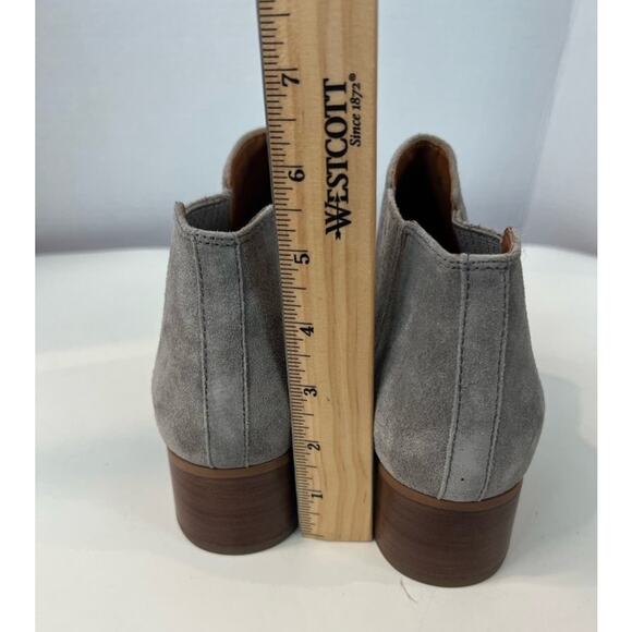 NEW Franco Sarto Women’s A-Seville Gray Suede Slip On Ankle Boots Block Heel 10 - Picture 5 of 8